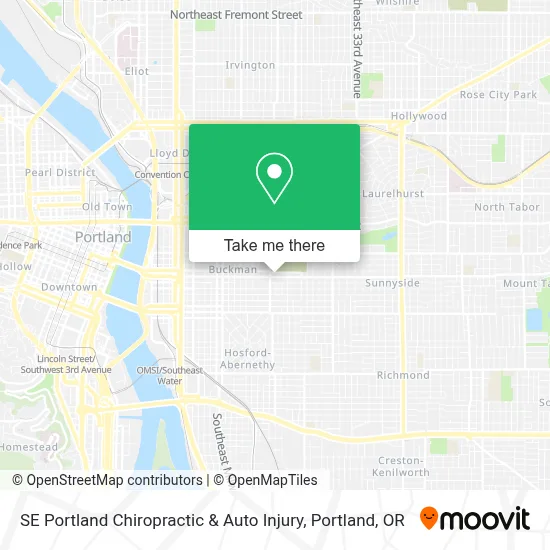 SE Portland Chiropractic & Auto Injury map