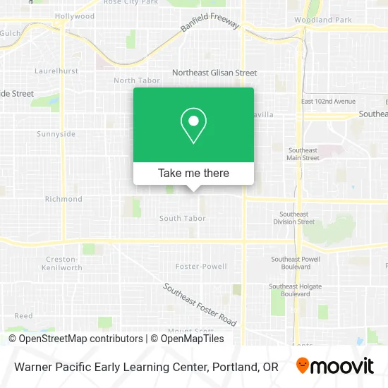 Warner Pacific Early Learning Center map