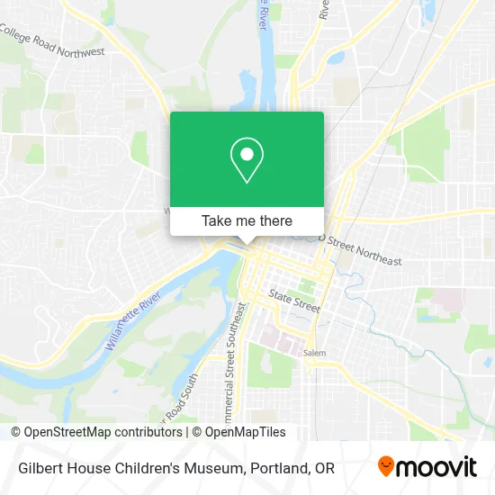 Gilbert House Children's Museum map