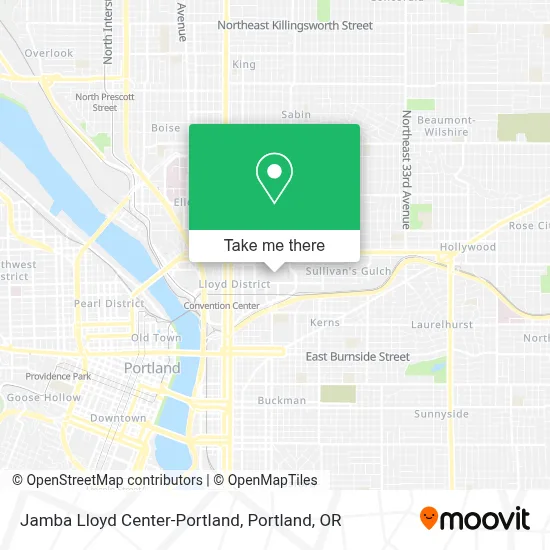 Jamba Lloyd Center-Portland map