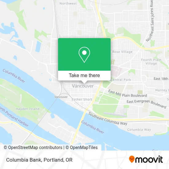 Columbia Bank map