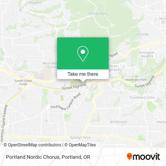 Portland Nordic Chorus map