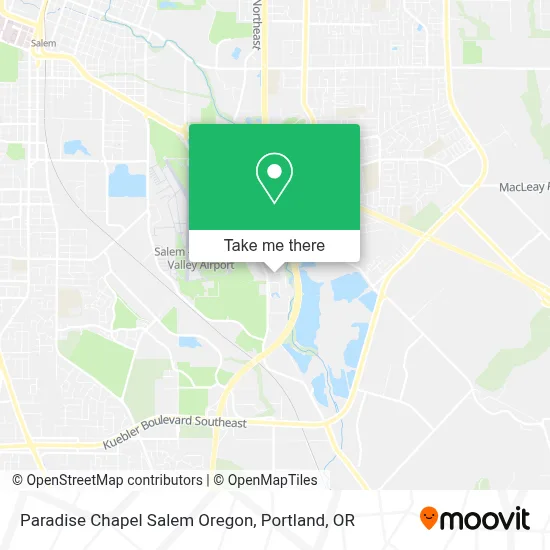 Paradise Chapel Salem Oregon map