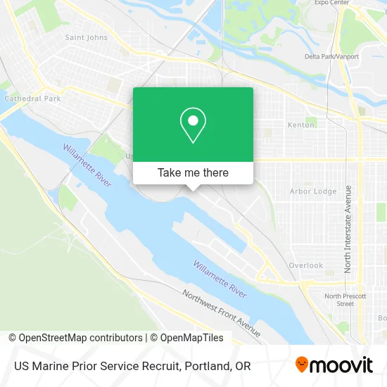 US Marine Prior Service Recruit map