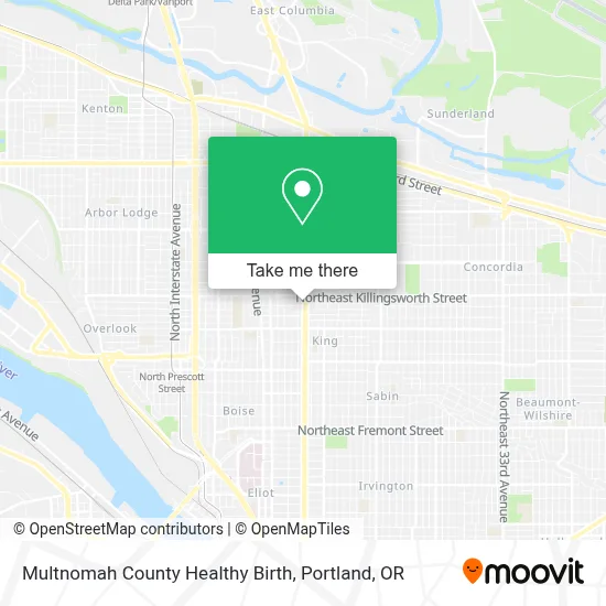 Multnomah County Healthy Birth map