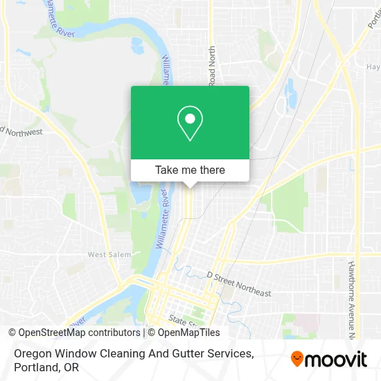 Oregon Window Cleaning And Gutter Services map