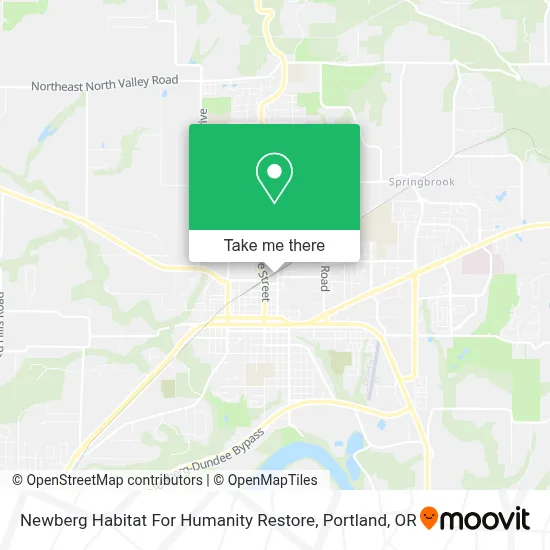 Newberg Habitat For Humanity Restore map