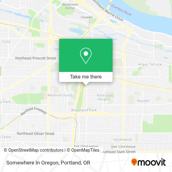 Somewhere In Oregon map