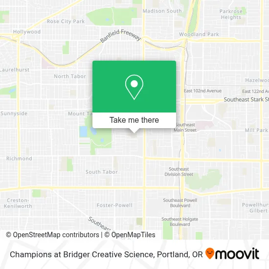 Champions at Bridger Creative Science map
