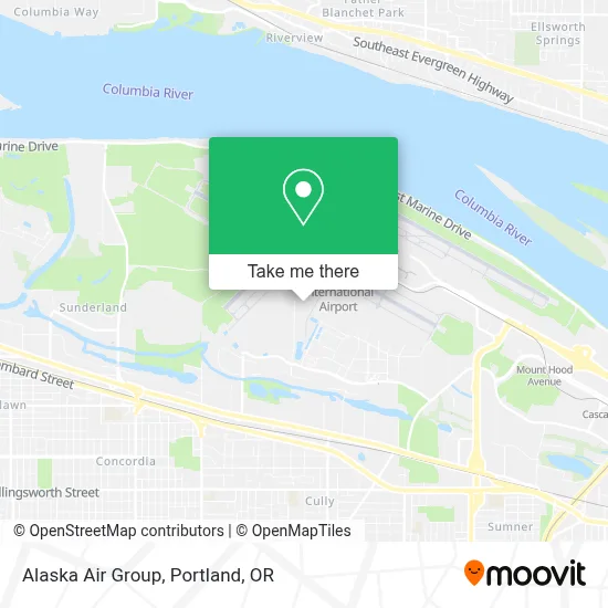 Alaska Air Group map