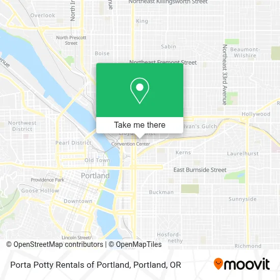 Porta Potty Rentals of Portland map