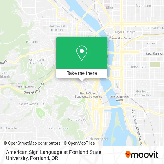 American Sign Language at Portland State University map