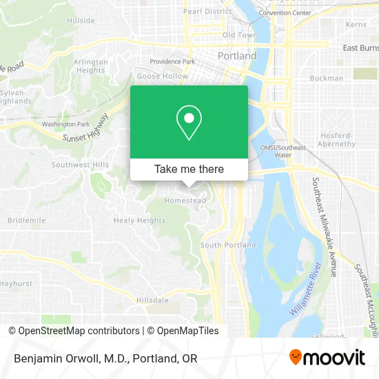 Benjamin Orwoll, M.D. map