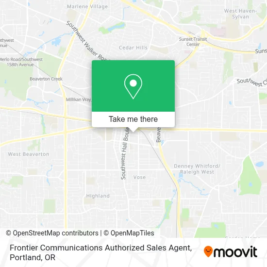 Frontier Communications Authorized Sales Agent map