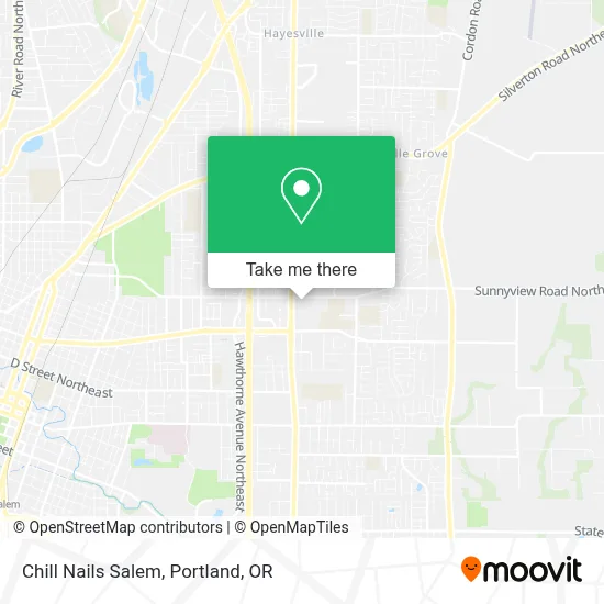Chill Nails Salem map