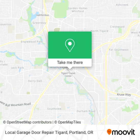 Local Garage Door Repair Tigard map