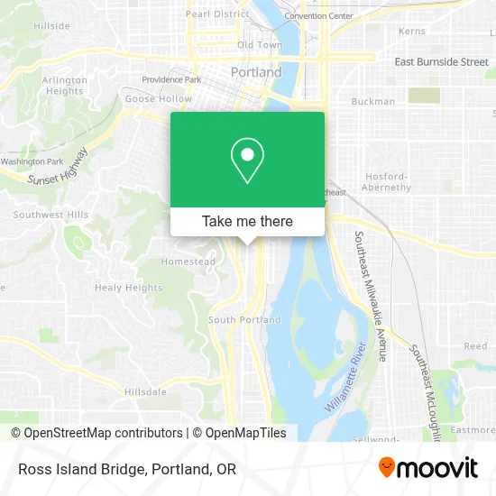 Ross Island Bridge map