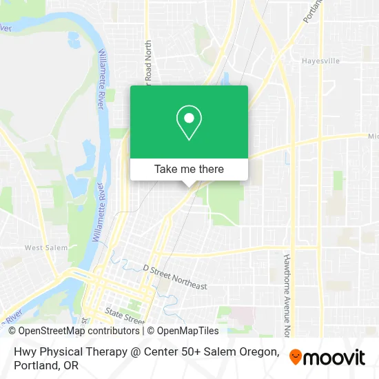 Hwy Physical Therapy @ Center 50+ Salem Oregon map