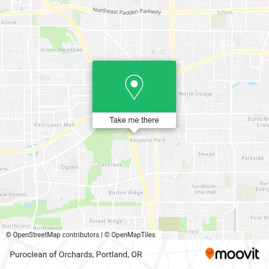Puroclean of Orchards map