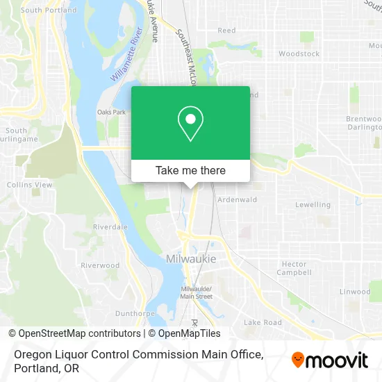 Oregon Liquor Control Commission Main Office map