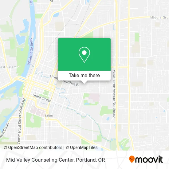 Mid-Valley Counseling Center map