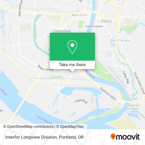 Interfor Longview Division map
