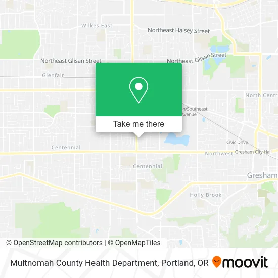 Multnomah County Health Department map