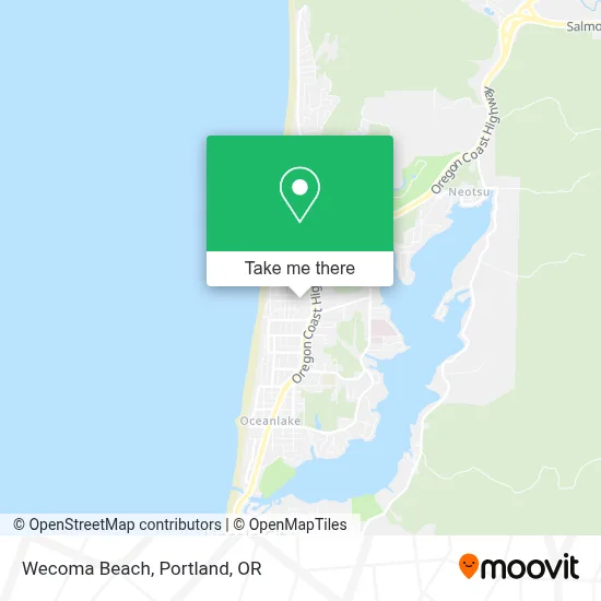 Wecoma Beach map