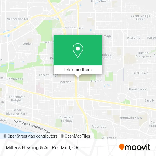 Miller's Heating & Air map