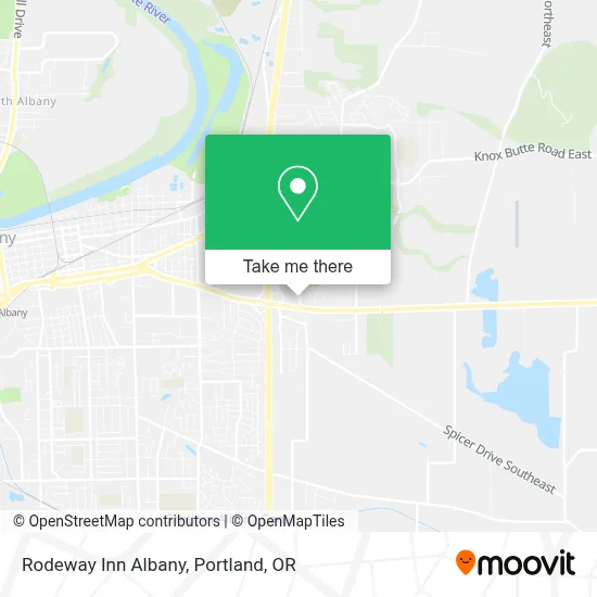 Rodeway Inn Albany map