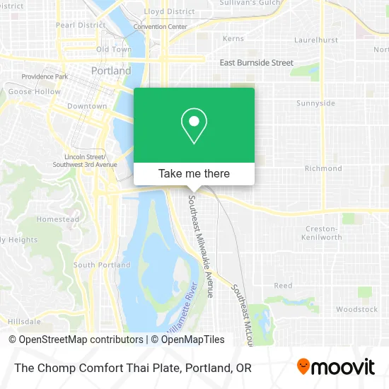 The Chomp Comfort Thai Plate map