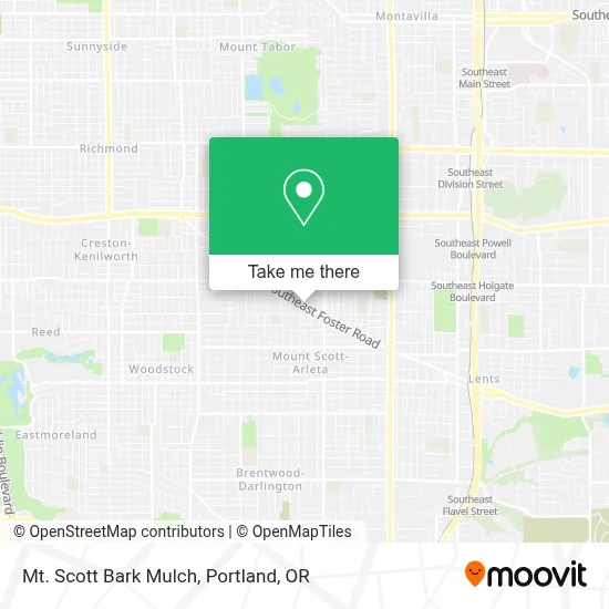 Mt. Scott Bark Mulch map