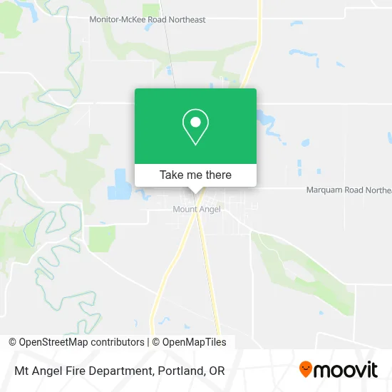 Mt Angel Fire Department map