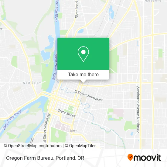 Oregon Farm Bureau map