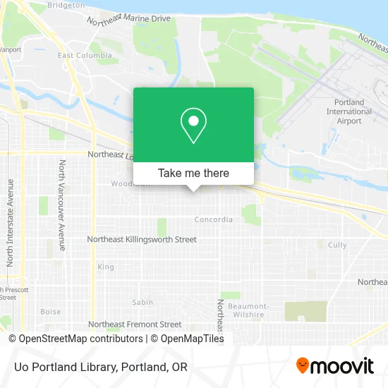 Uo Portland Library map