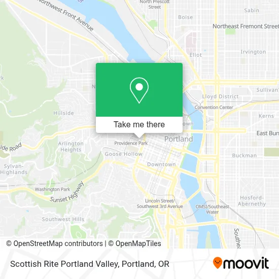 Scottish Rite Portland Valley map