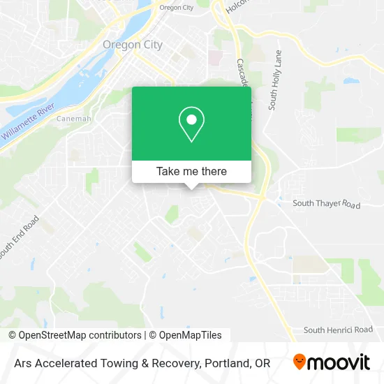 Ars Accelerated Towing & Recovery map