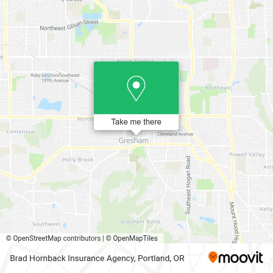 Brad Hornback Insurance Agency map
