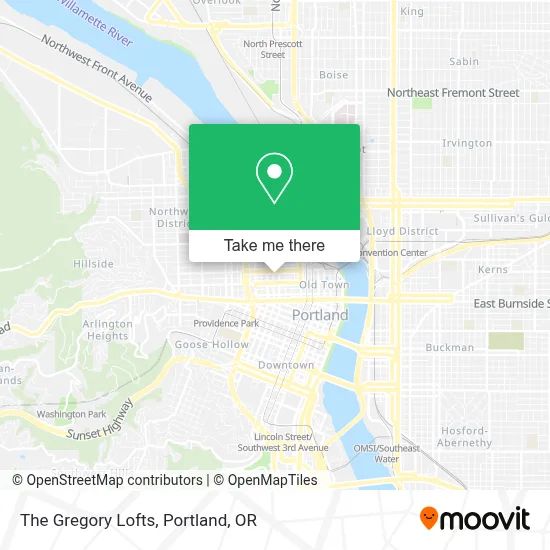 The Gregory Lofts map