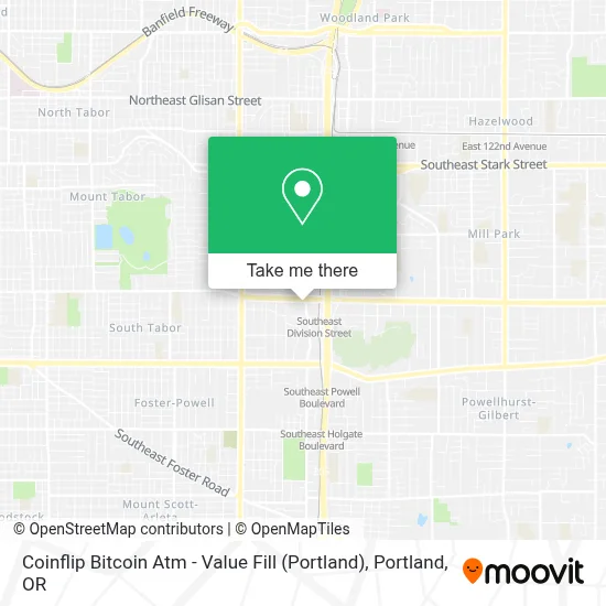 Coinflip Bitcoin Atm - Value Fill (Portland) map