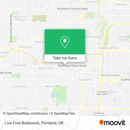 Live Free Bodywork map