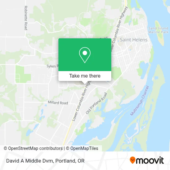David A Middle Dvm map