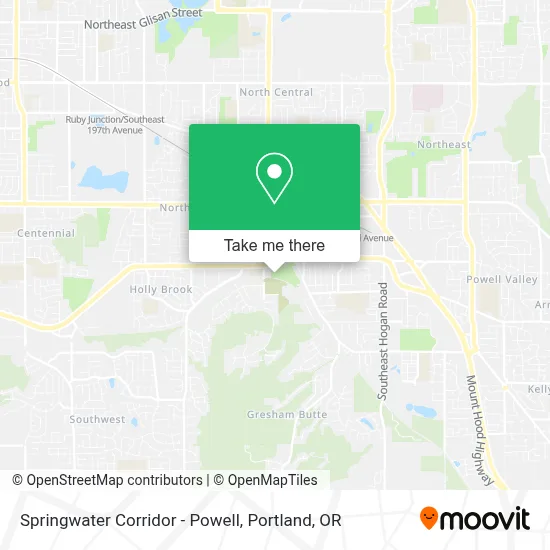 Springwater Corridor - Powell map