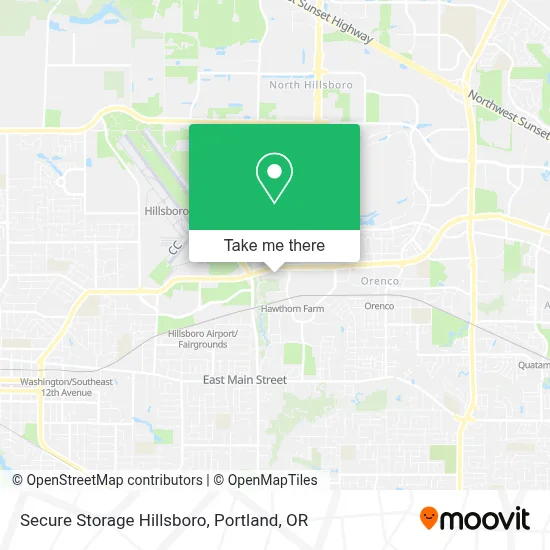 Secure Storage Hillsboro map