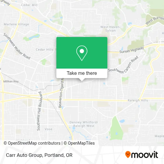 Carr Auto Group map