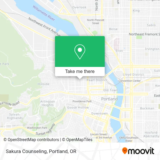 Sakura Counseling map