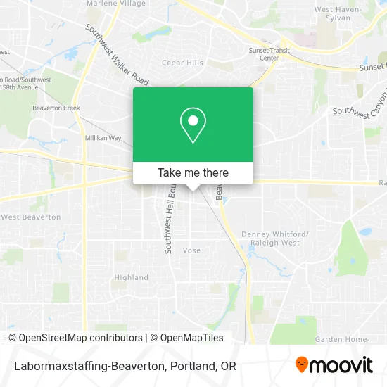 Labormaxstaffing-Beaverton map