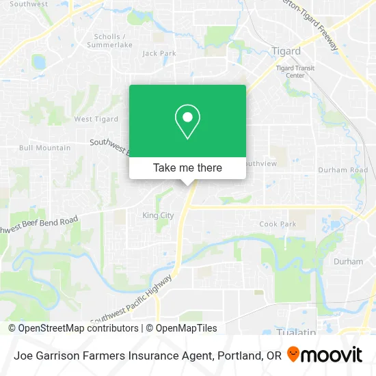 Joe Garrison Farmers Insurance Agent map