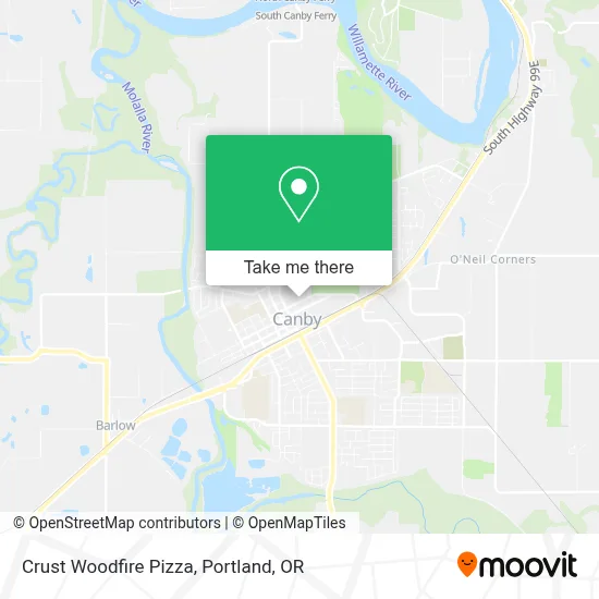 Crust Woodfire Pizza map