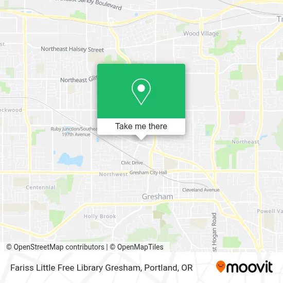 Fariss Little Free Library Gresham map